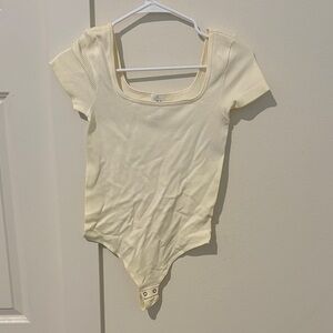 SO Light Cream Ribbed Bodysuit
